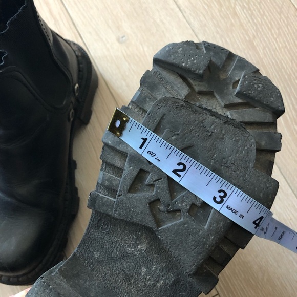 Vintage Destroy Platform Chunky Heel Leather Boots US Size 5.5 - Picture 14 of 14